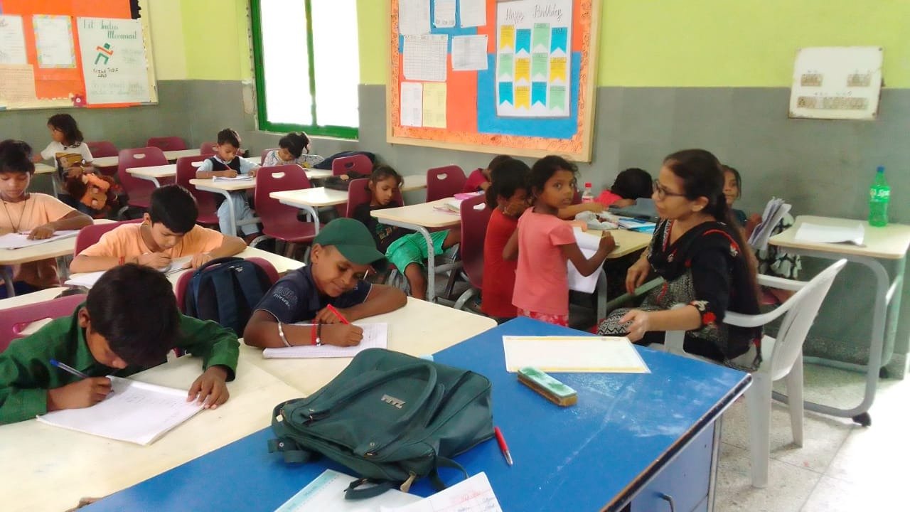 Children engaged in creative learning and education