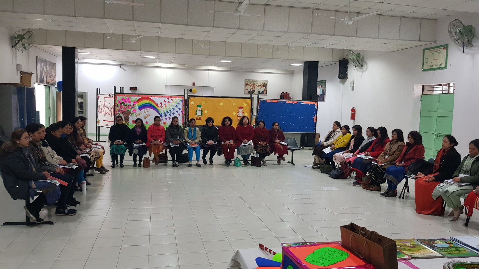 School community gathering celebrating peace and values